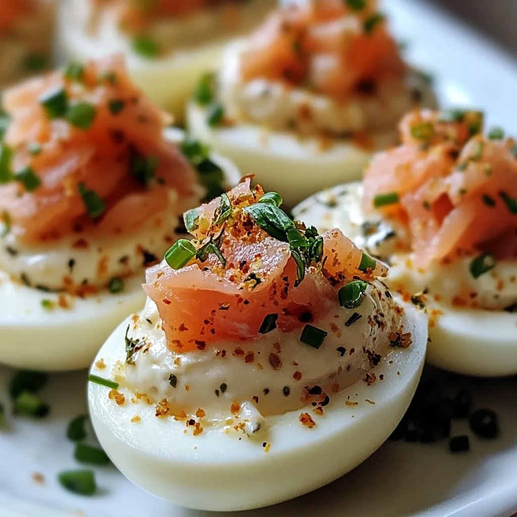 Smoked Salmon Deviled Eggs