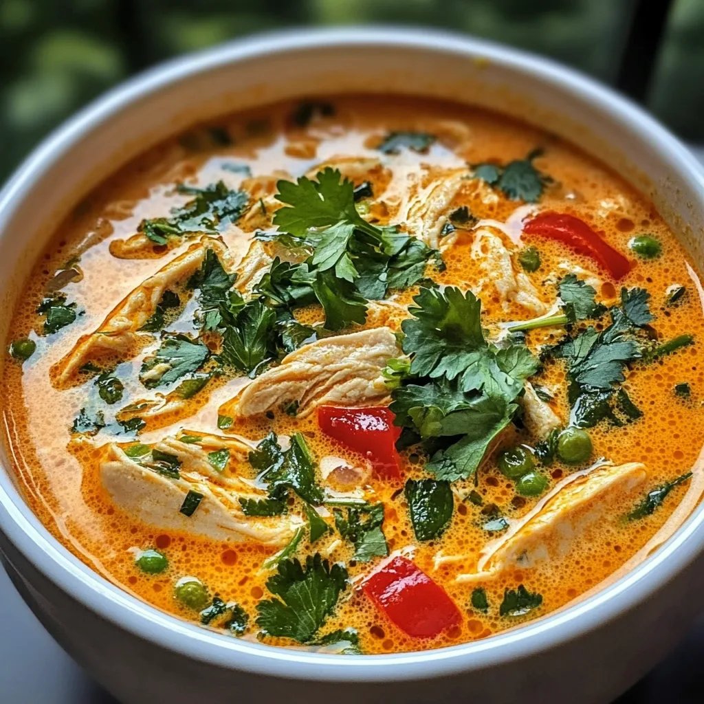 Crockpot Thai Coconut Chicken Soup