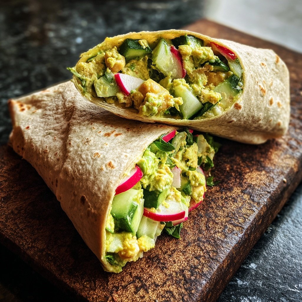 Chickpea Avocado Salad Wrap
