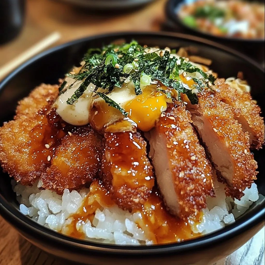 Japanese Katsu Bowls with Tonkatsu Sauce