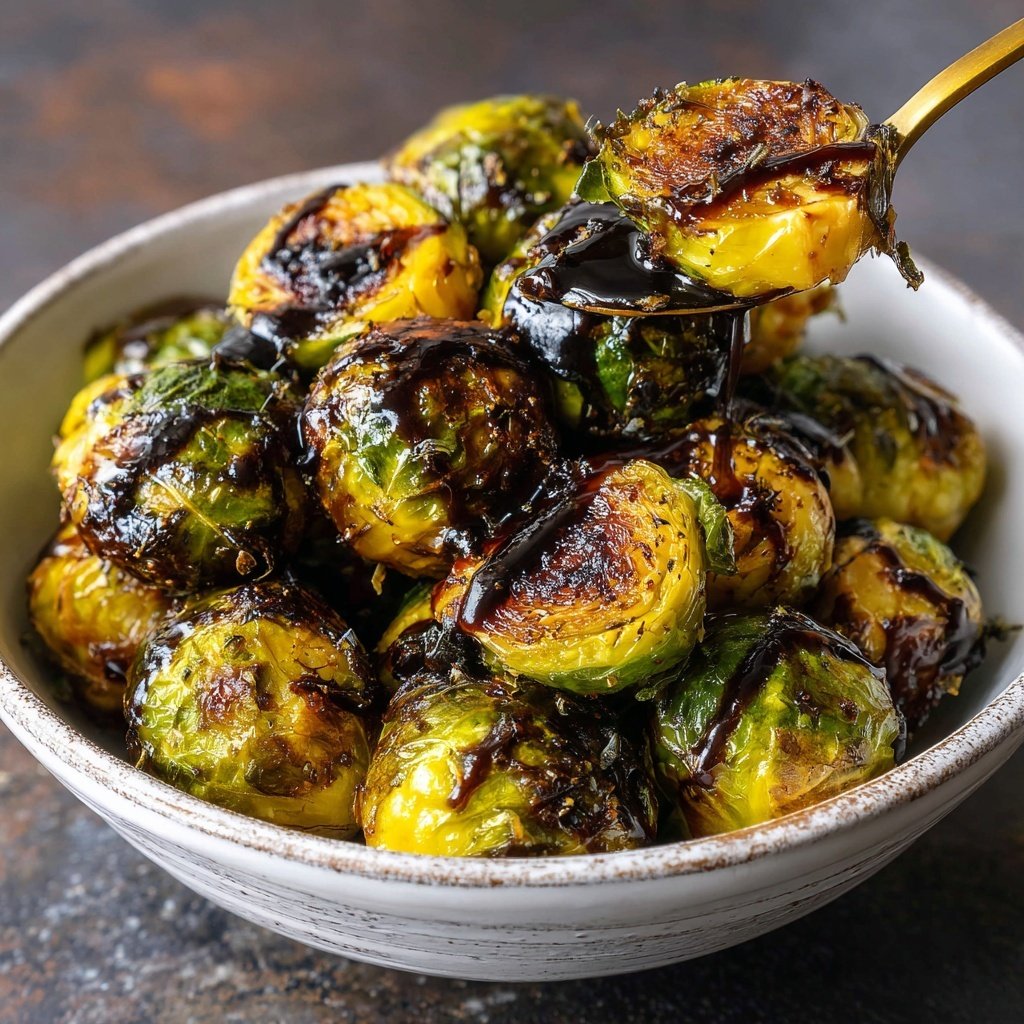 Maple Balsamic Sprout Bake