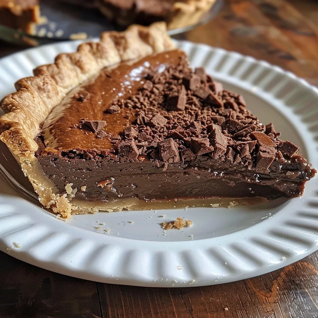 Dark Chocolate Chess Pie