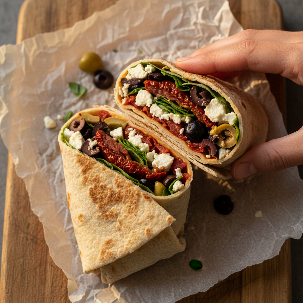 Charming Mediterranean Antipasto Wrap