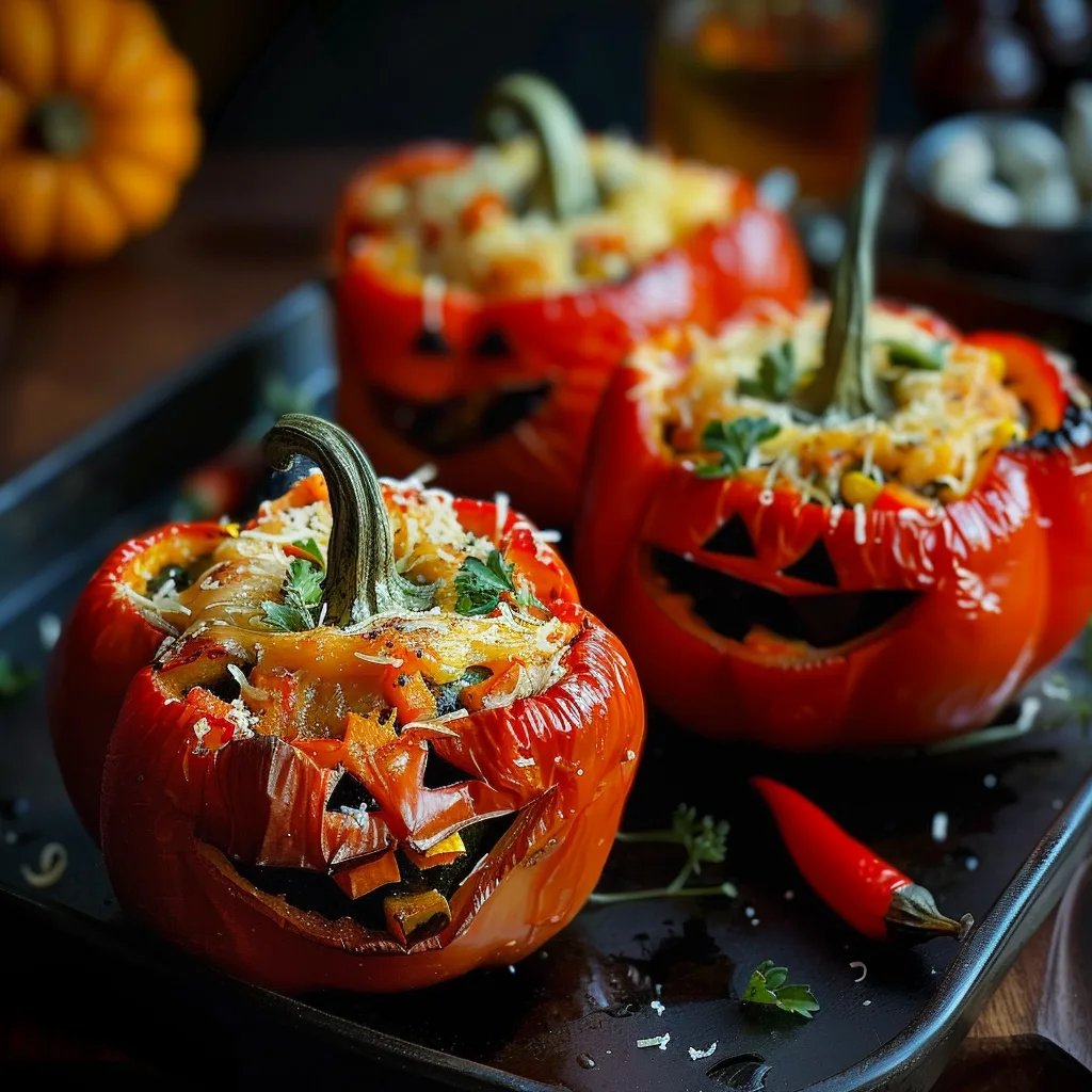 Halloween Stuffed Peppers