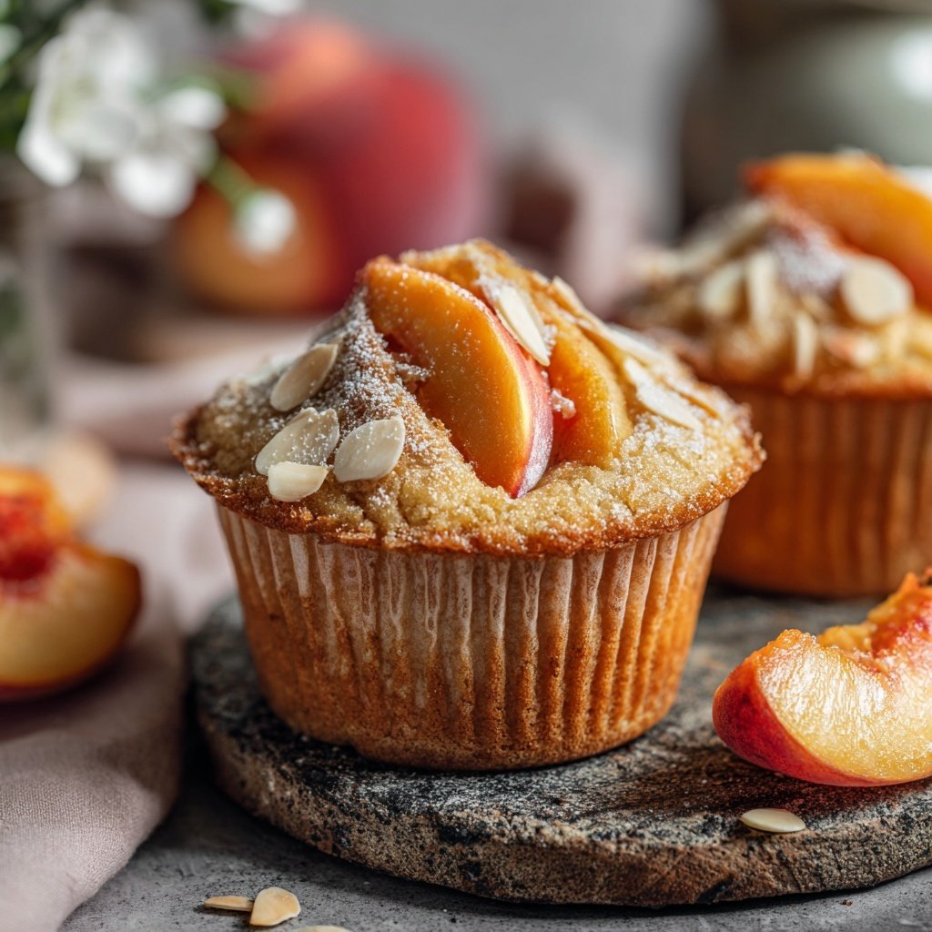 Peach Frangipane Cupcake Fantasy