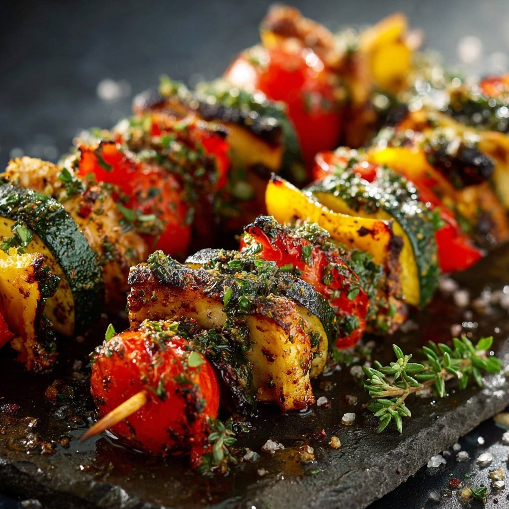 Marinated Grilled Veggie Skewers